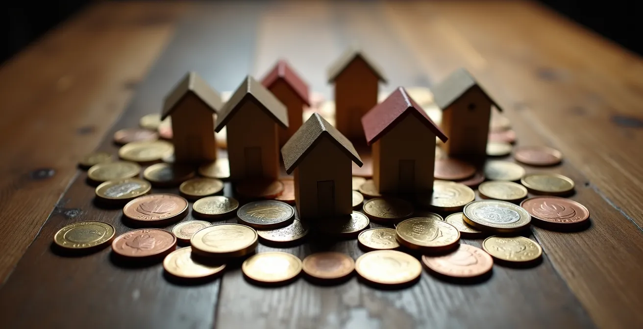 Visual representation of collective neighborhood tax base influence on city planning decisions