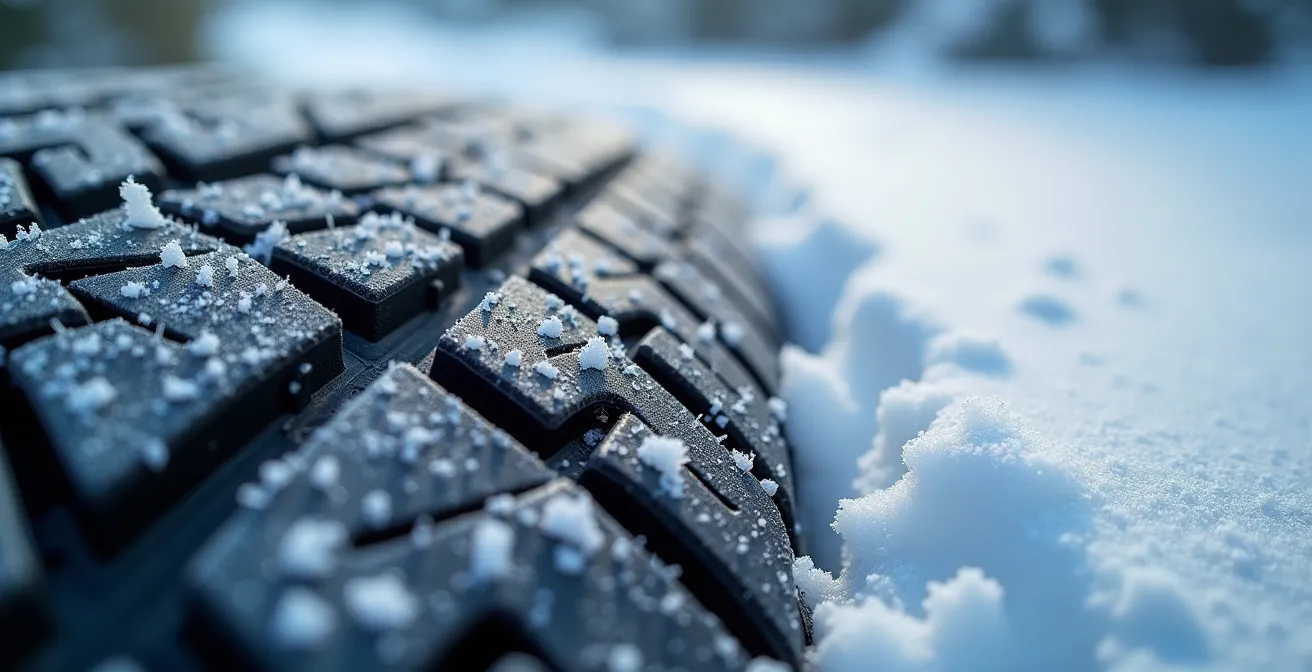 Snow-covered Sea-to-Sky Highway with winter driving conditions